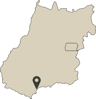 Localização da Fazenda Laçada no estado de Goiás